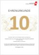 Ehrenurkunde DIN A4 - 10 Jahre