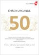 Ehrenurkunde DIN A4 - 50 Jahre