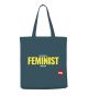 Baumwolltasche FEMINIST mit langen Henkeln und einseitigem Werbedruck