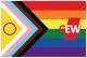 Progressive Pride Flag mit GEW-Logo